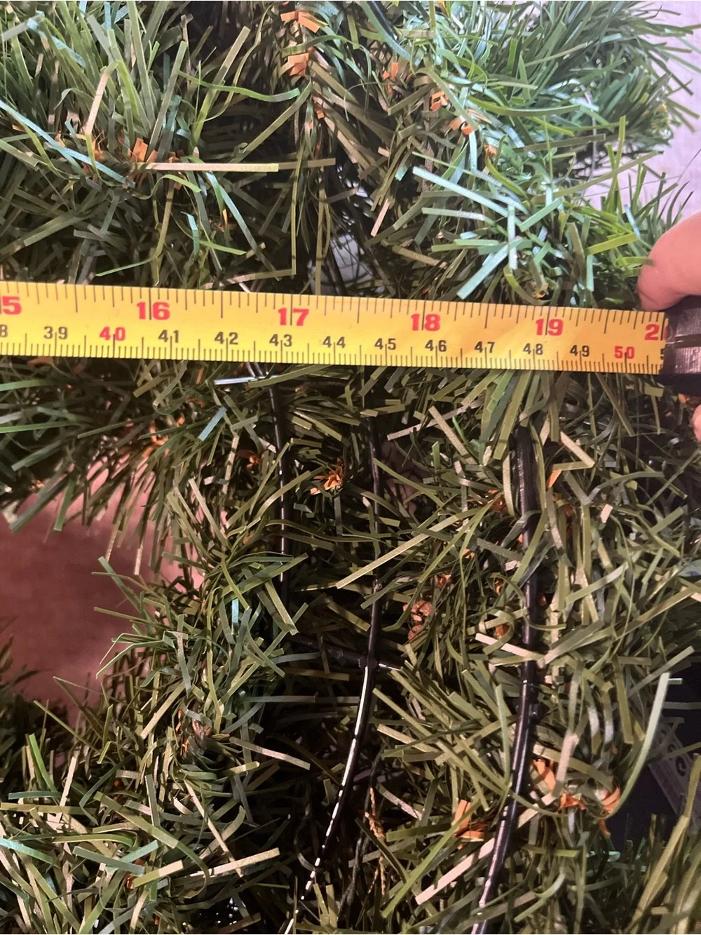 19” Pine Wreath with Lights and Some Decorations Great DIY to Make It Your Own